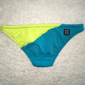 Blue and Yellow Jolyn Bikini Bottoms Size L